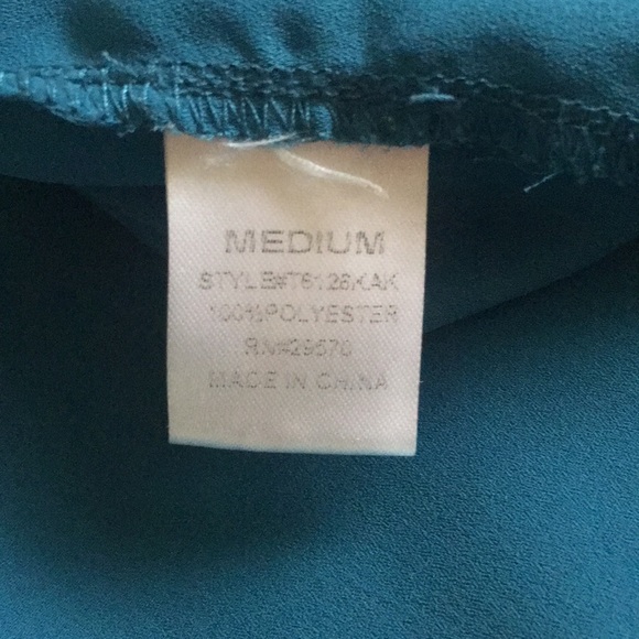 Teal button down top - Picture 6 of 7